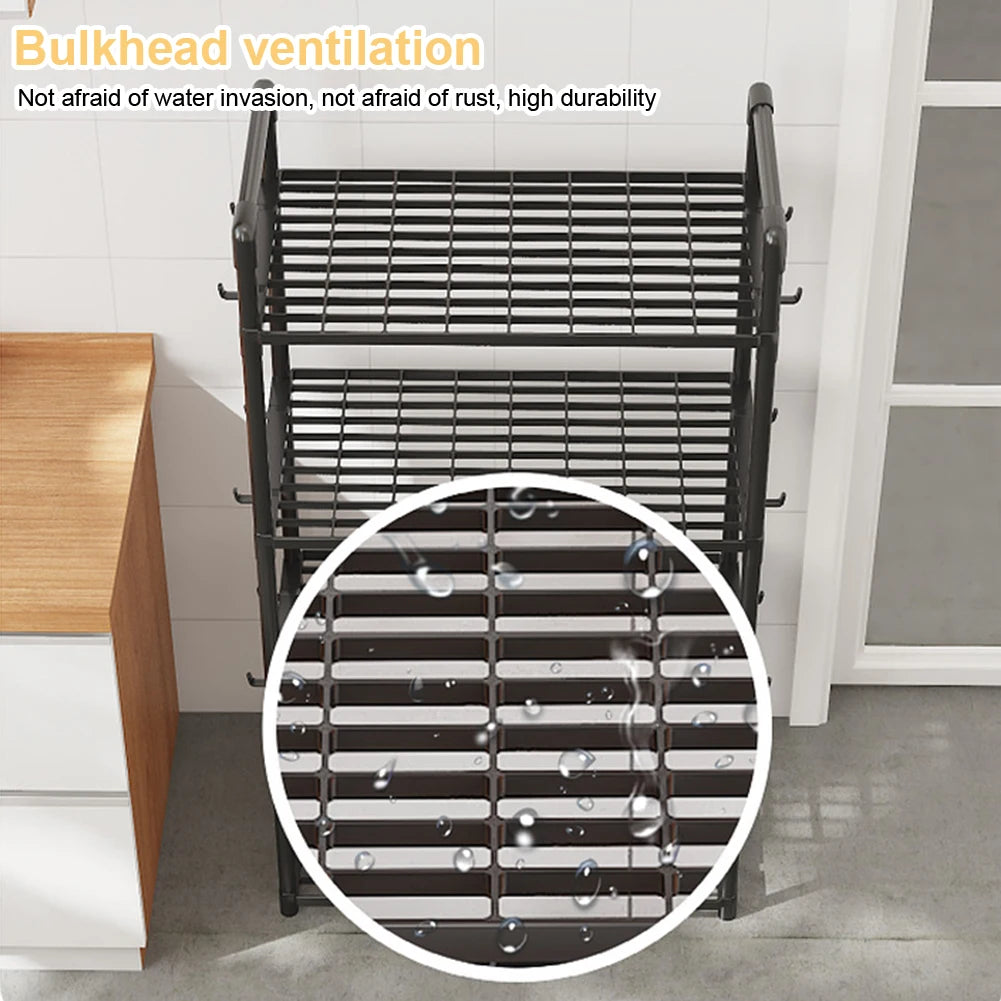 5-Shelf Adjustable Storage Shelves Heavy Duty Rack Storage Shelving Unit 66 Lbs Capacity Organizer for Kitchen,Garage,Bathroom