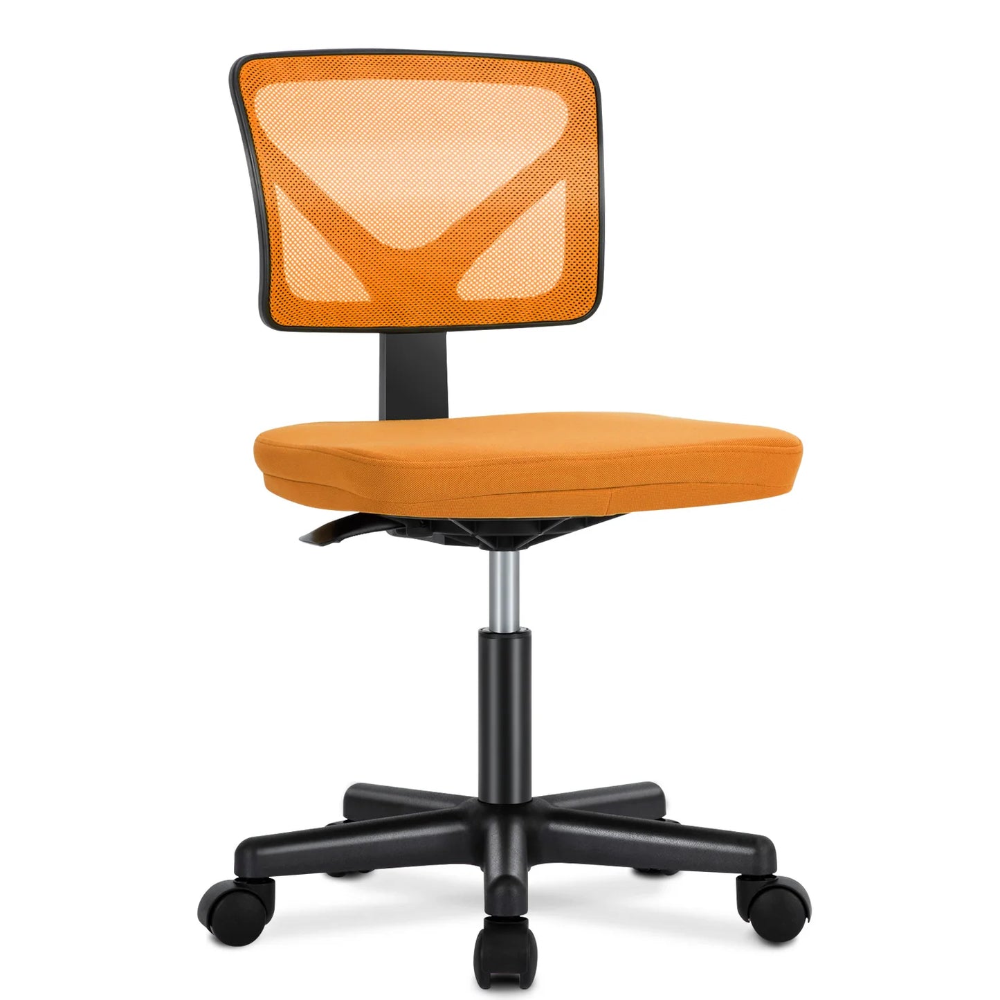 JHK Mesh Lumbar Support Adjustable Armless Office Chair With Wheels