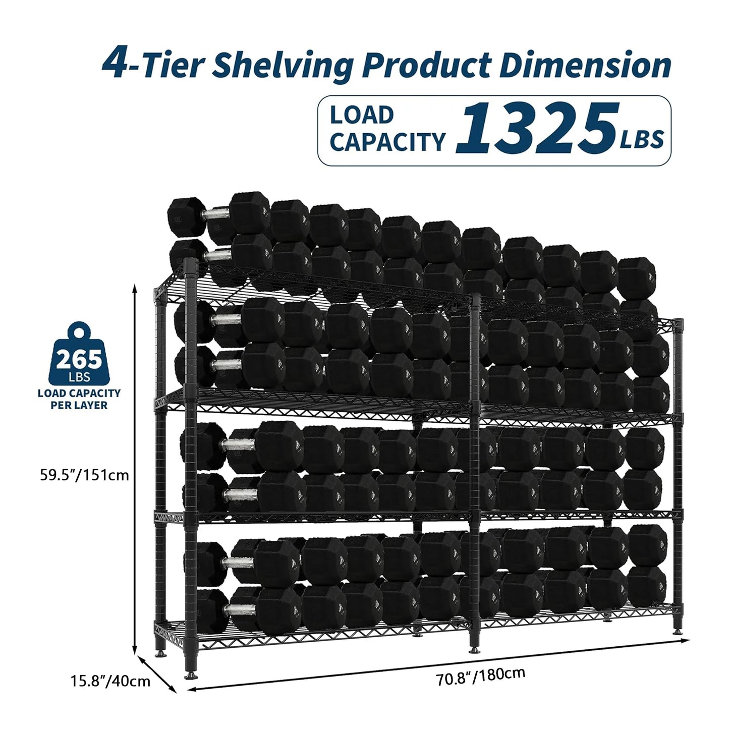 TWISTER.CK Heavy Duty 5-Tier Metal Storage Shelves