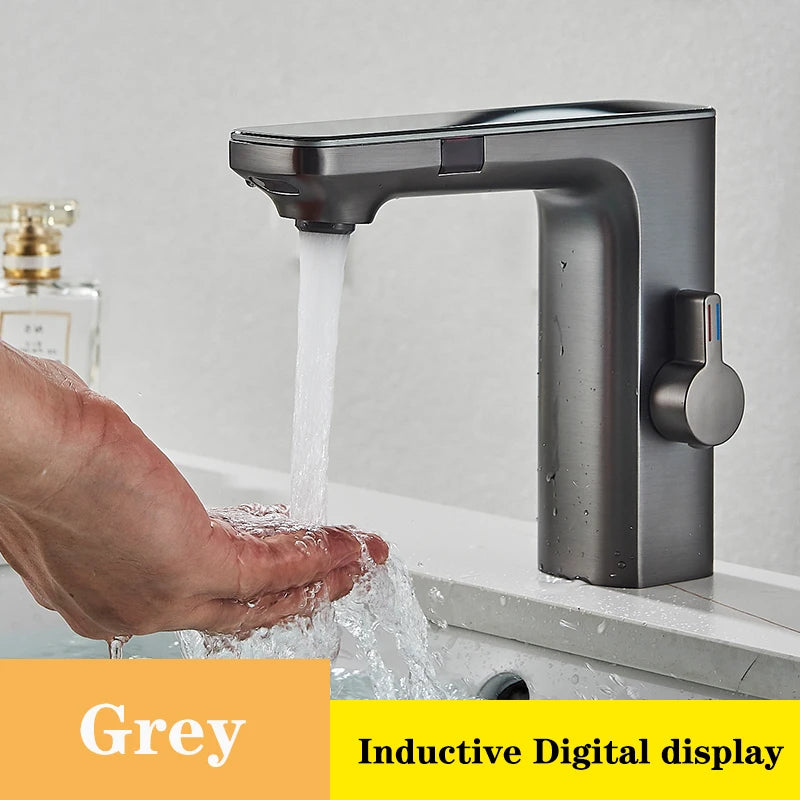 Wanmivezlo Touchless Sensor Basin Faucet With Digital Display