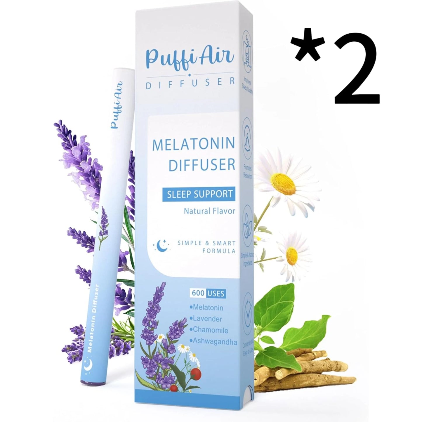 New Melatonin Diffuser For Nighttime Sleep Aids, 600 Uses