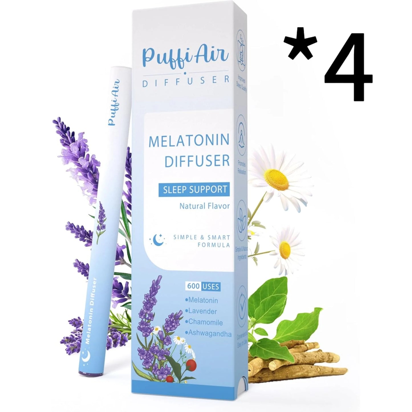 New Melatonin Diffuser For Nighttime Sleep Aids, 600 Uses