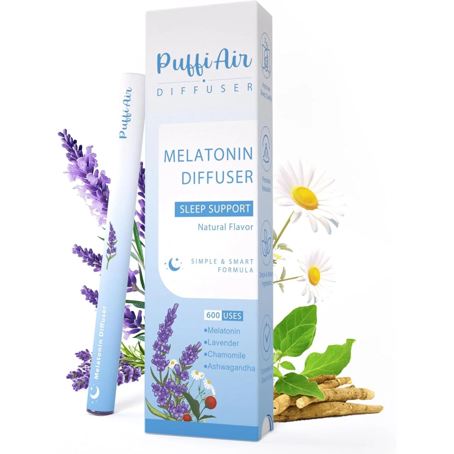 New Melatonin Diffuser For Nighttime Sleep Aids, 600 Uses