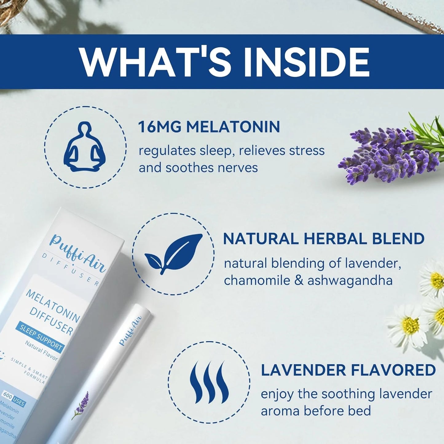 New Melatonin Diffuser For Nighttime Sleep Aids, 600 Uses