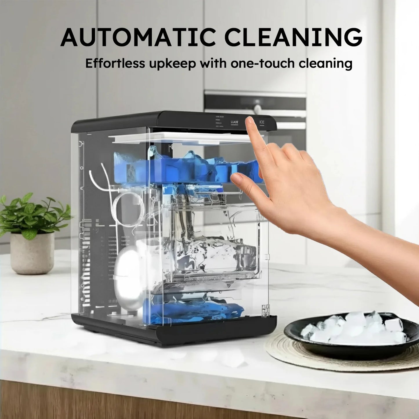 SHICUO Nugget Ice Maker Countertop Self Cleaning Chewable Ice
