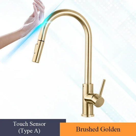 Wanmivezlo Pull-Out Touch Sensor Kitchen Faucet 360 Rotation