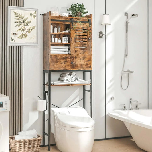 IRONCK Over The Toilet Storage Rack With Cabinet And Drawer
