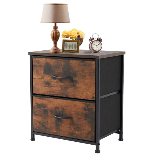 JHK Nightstand Bedside Table With Ample Storage Drawers