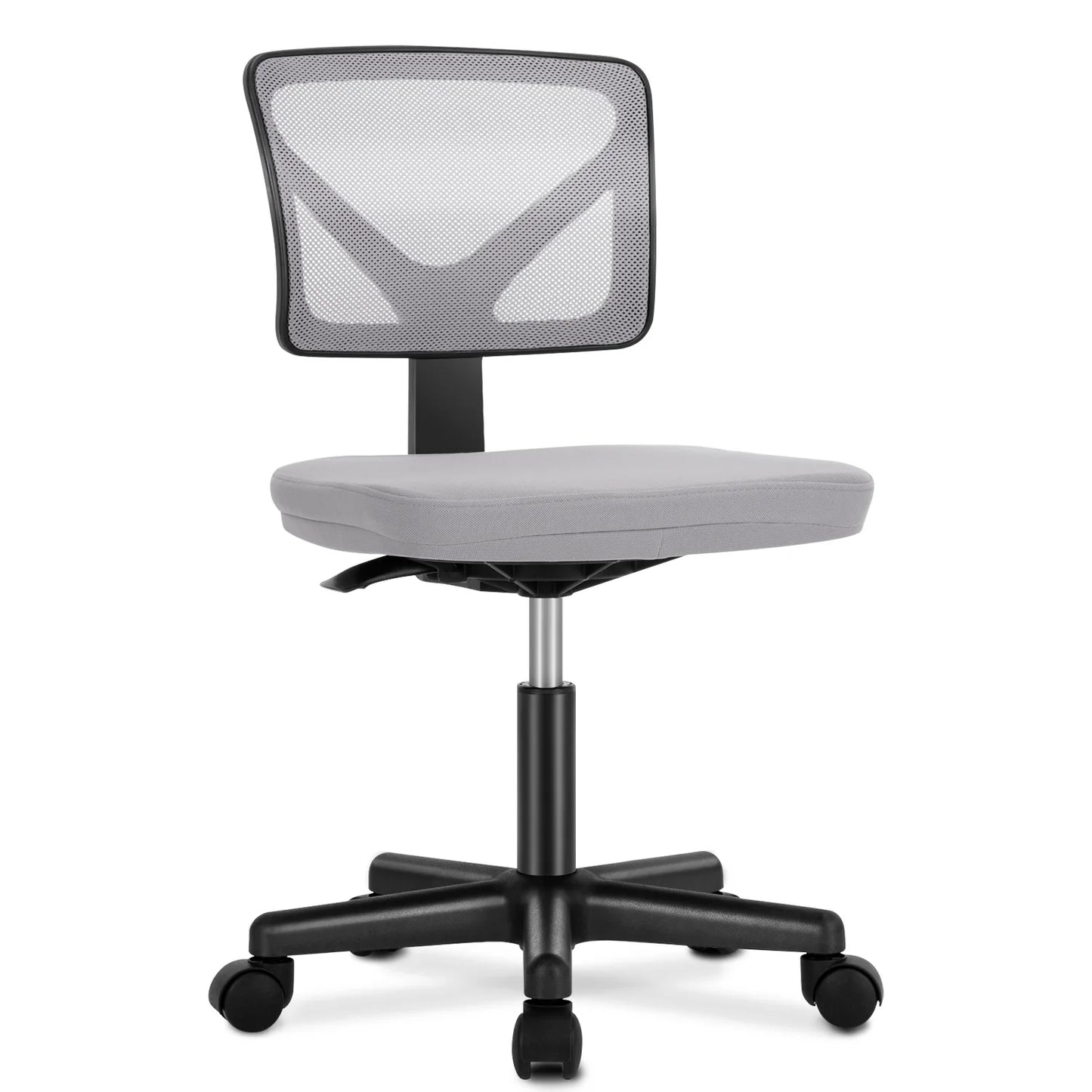 JHK Mesh Lumbar Support Adjustable Armless Office Chair With Wheels