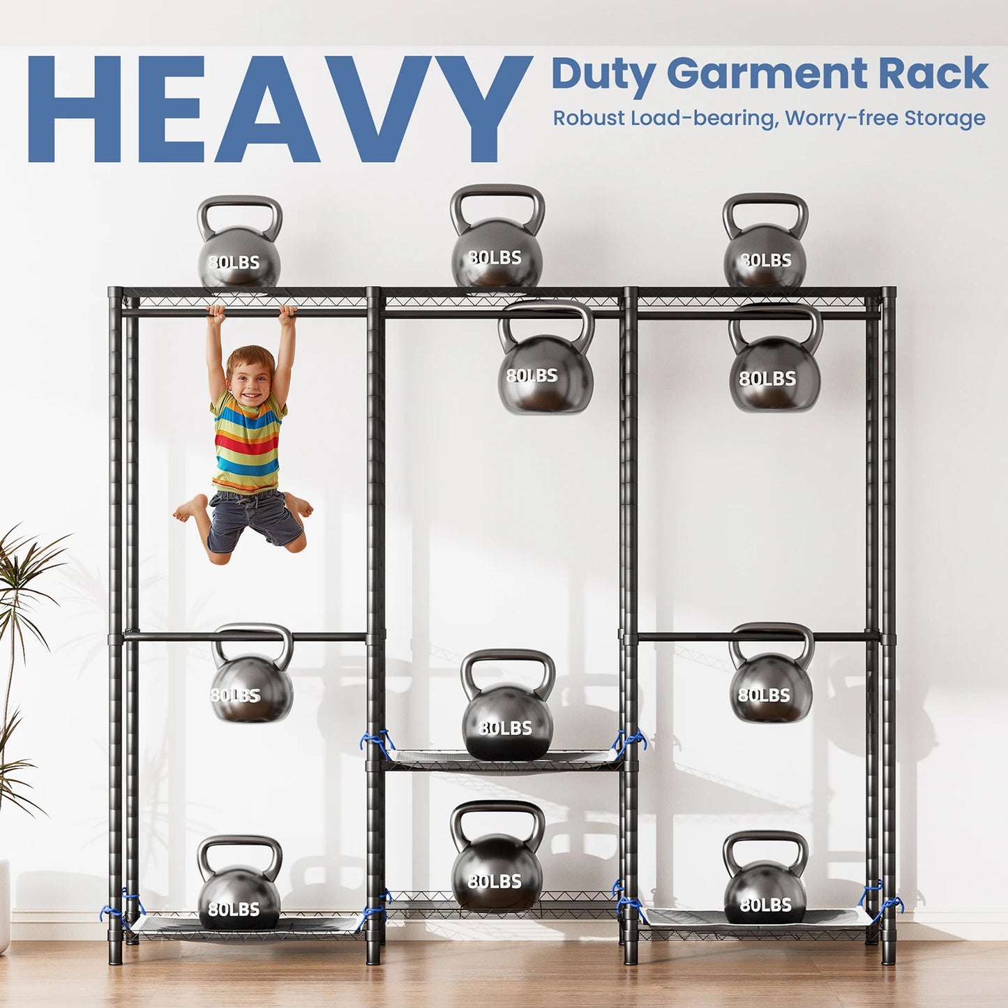 Clothes Rack Storage Organizer Freestanding Wardrobe