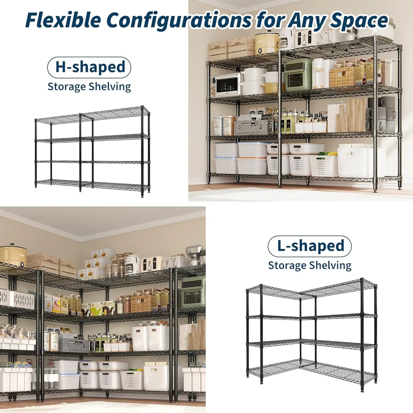 TWISTER.CK Heavy Duty 5-Tier Metal Storage Shelves