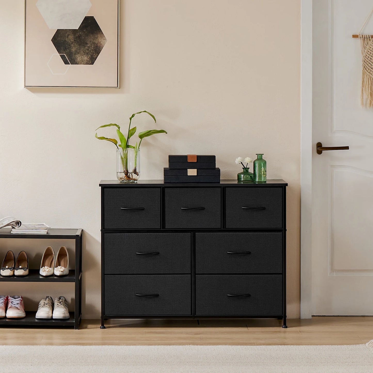 JHK Seven Drawers Fabric Organizer Dresser For Bedroom