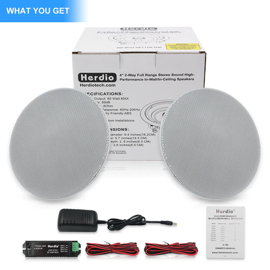 Herdio Flush Mount Two-Way Ceiling Bluetooth Speaker