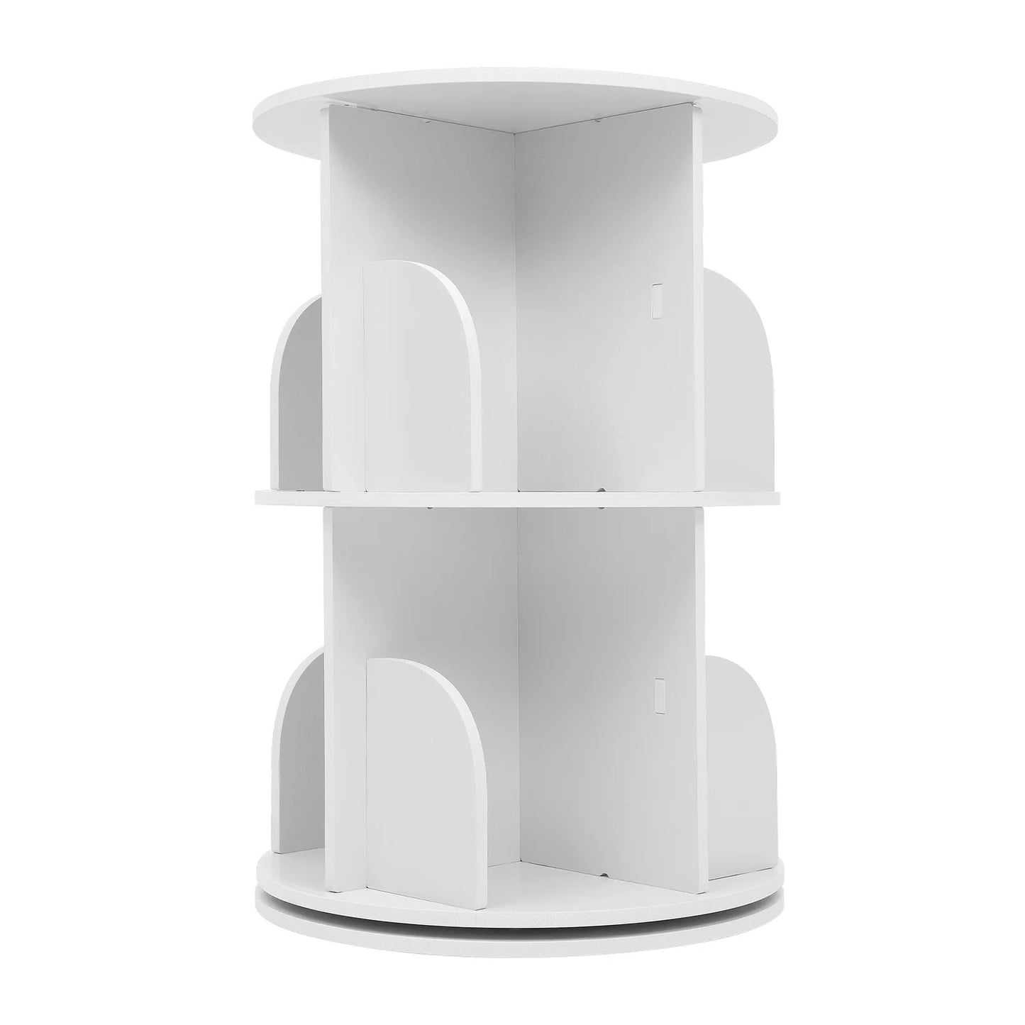 Rotating Bookshelf 360° 2-Layer Rotating Bookshelf Bookcase Freestanding Storage Shelf Display Rack Bookshelf for Living Room