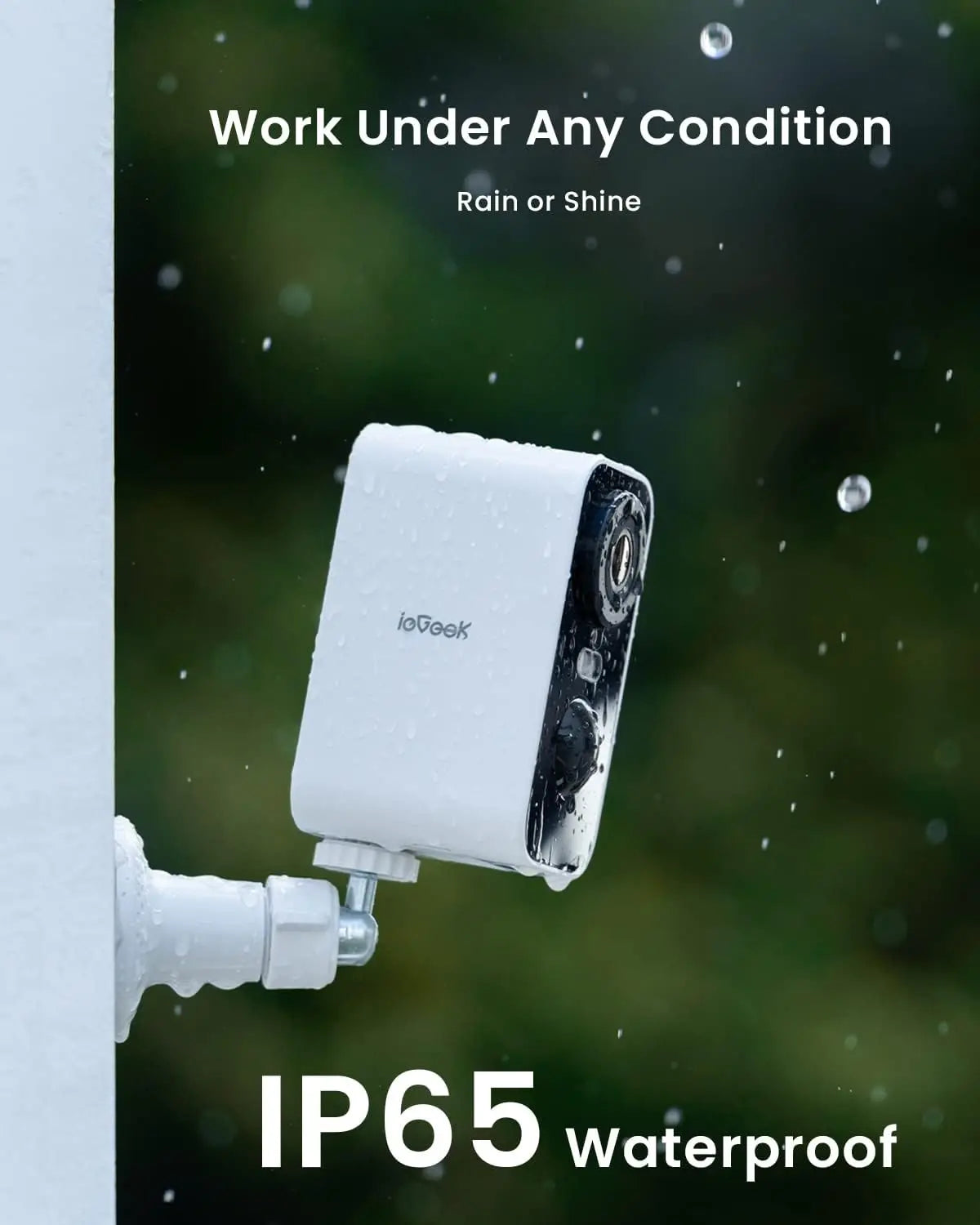 IEGEEK 2K Wireless Outdoor Security Camera With Rechargeable Battery