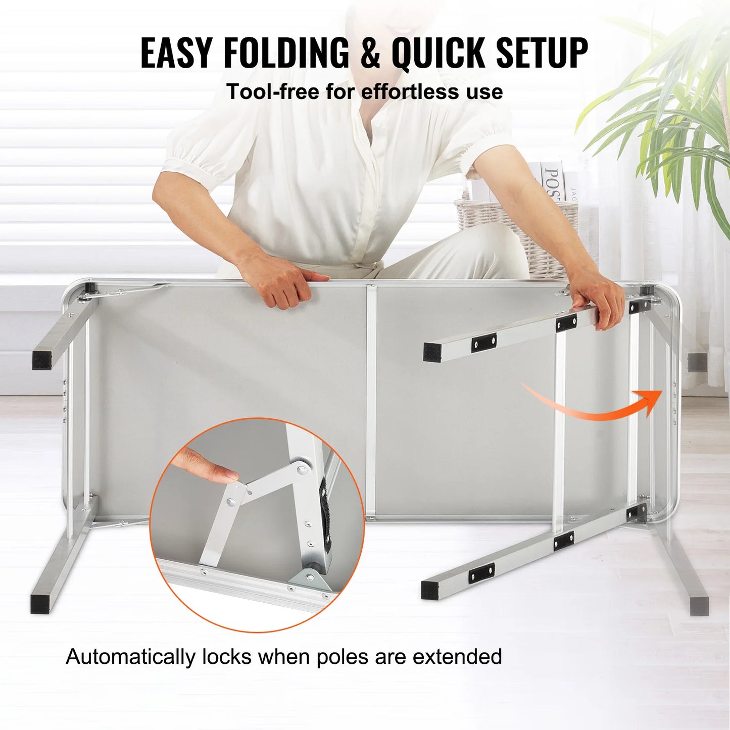 Folding Portable Bar Table Podium Storage Shelf And Skirt Case