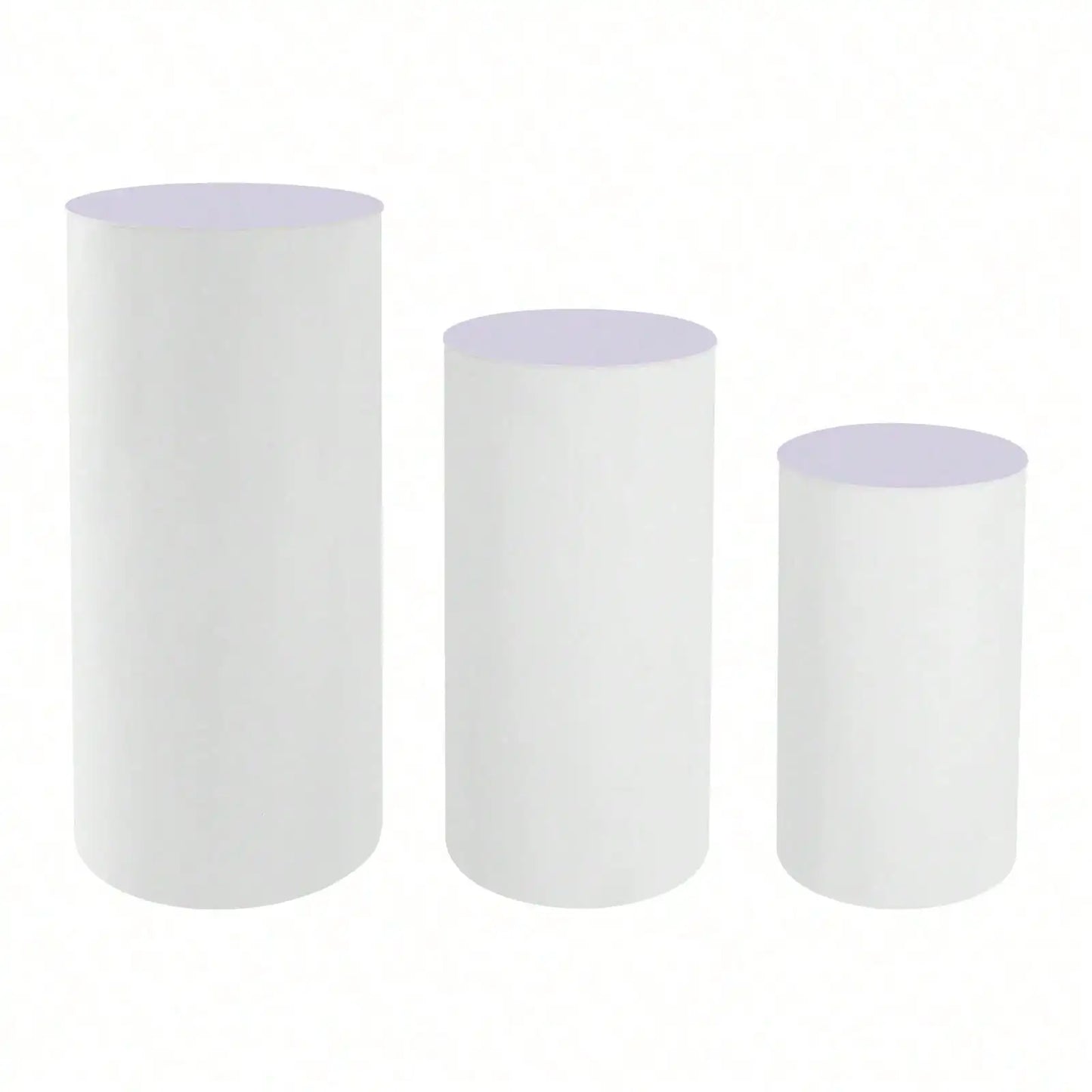 Three Piece Cylinder Pedestal Stands For Wedding Decor