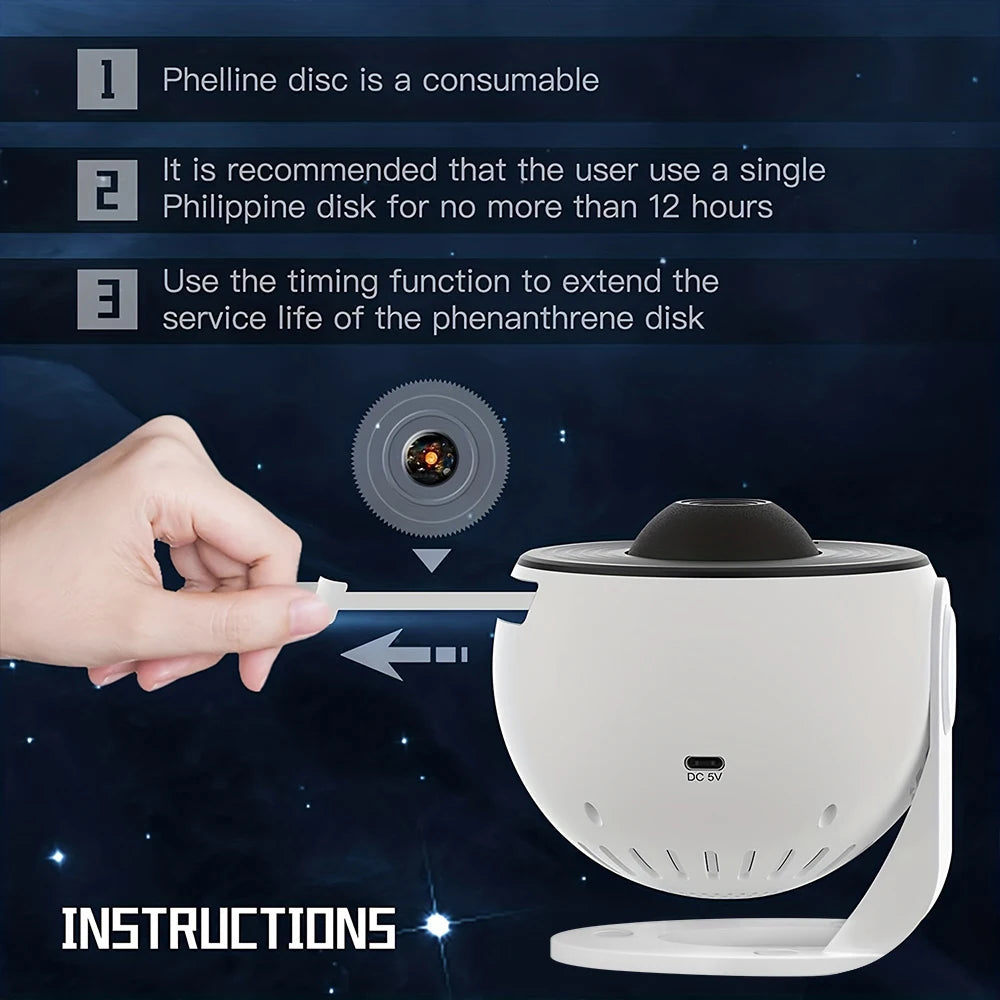 Mexllex Galaxy Star Projector Night Light With 13 Film Discs