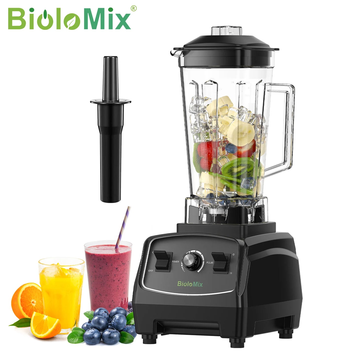 Biolomix BPA Free 3HP 2200W Heavy Duty Blender Mixer Juicer Food Processor