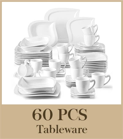 MALACASAC Porcelain Dinnerware Set For Home Use And Entertaining