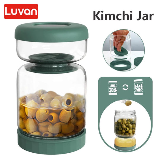 Luvan Glass Fermentation Jar With Lids Strainer For Pickles