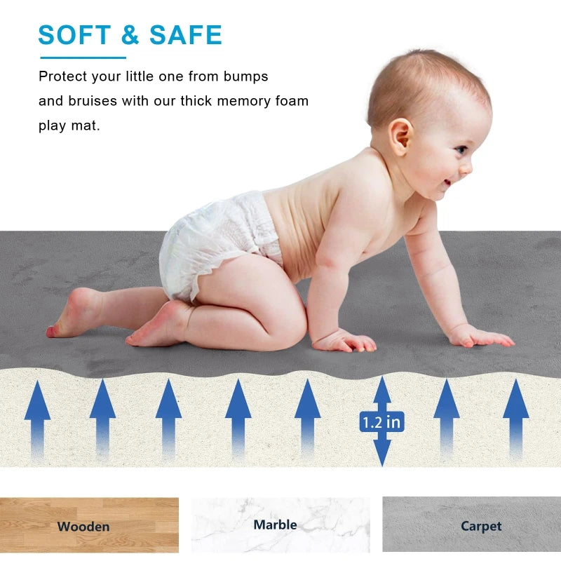 Japanese Tatami Velvet Rug For Baby Play And Crawling