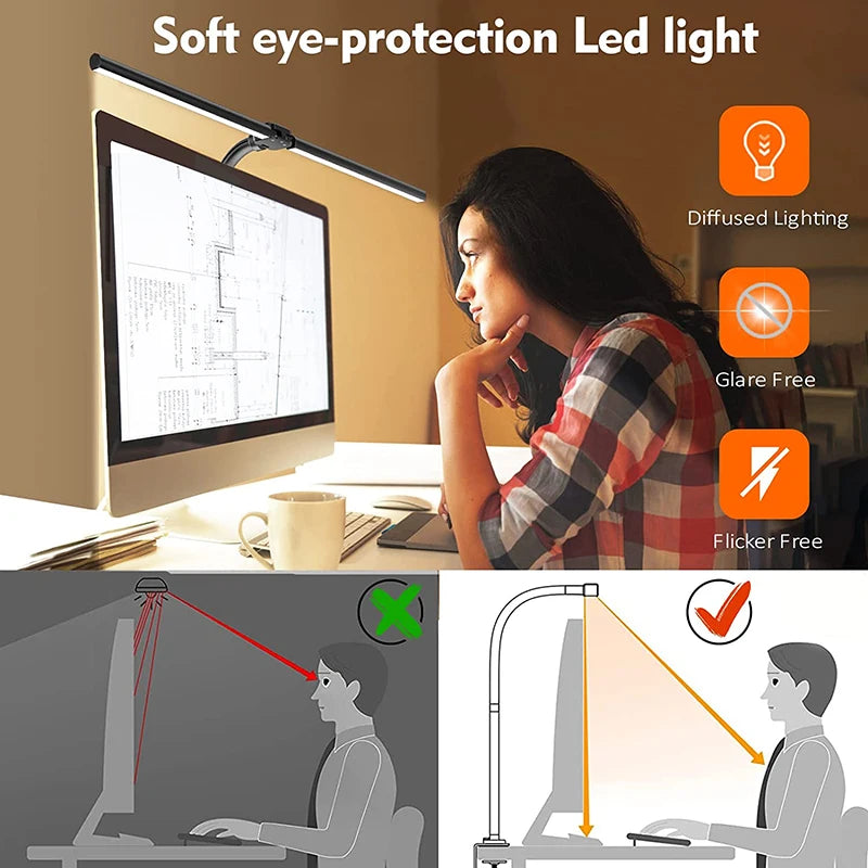 LAOPAO Double Head LED Desk Lamp With Eye Protection
