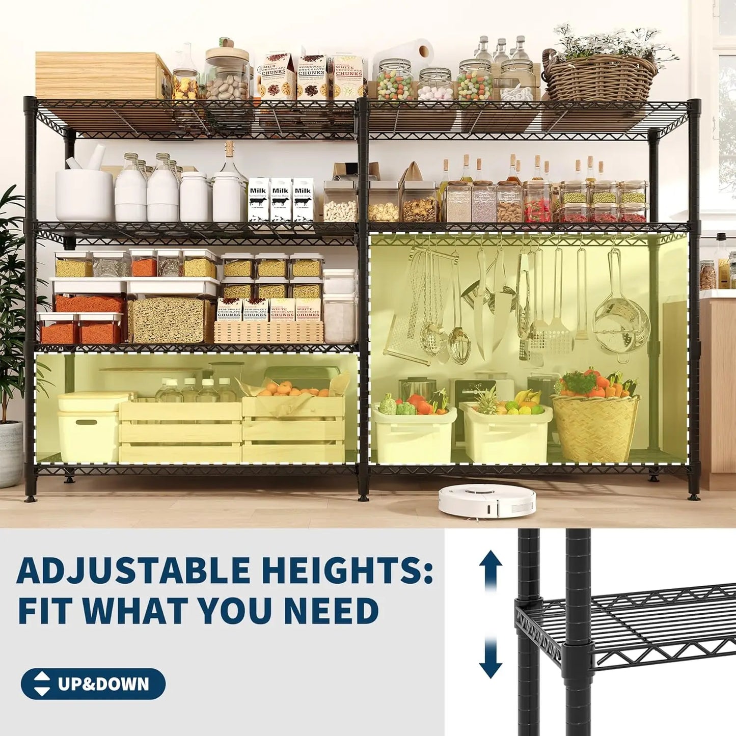 TWISTER.CK Heavy Duty 5-Tier Metal Storage Shelves