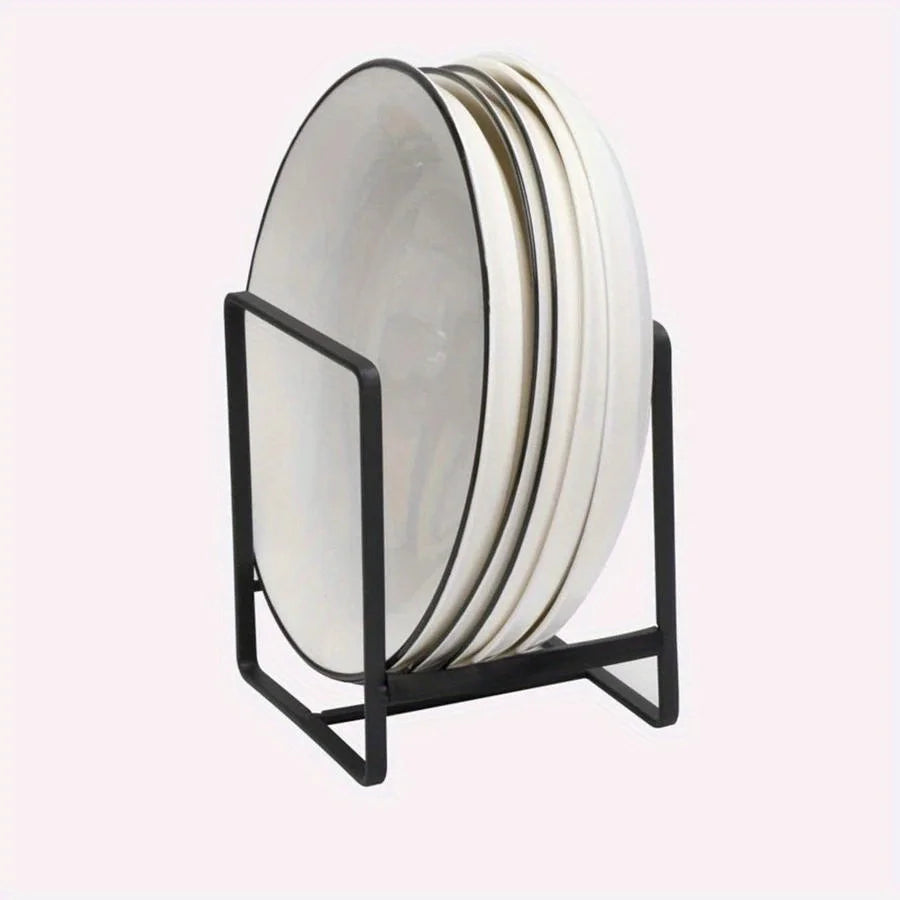 Space-Saving Stainless Steel Dish Rack Vertical Plate Holder for Plates Cutting Boards and Pot Lids Kitchen Organizer Metal