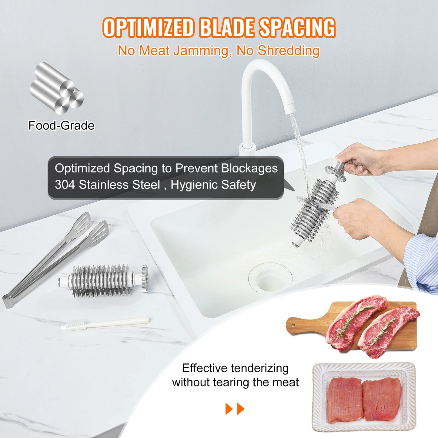 Succebuy Commercial Meat Tenderizer Machine 54 Blades 300-700W