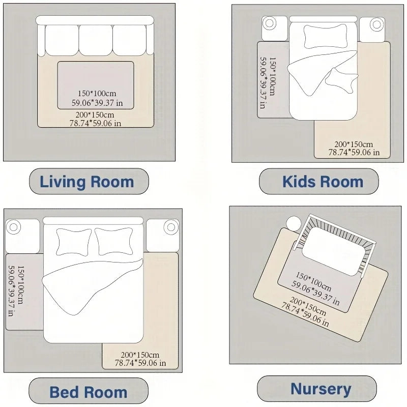 Huloo Sleep Memory Foam Playpen Carpet Non Slip Living Room