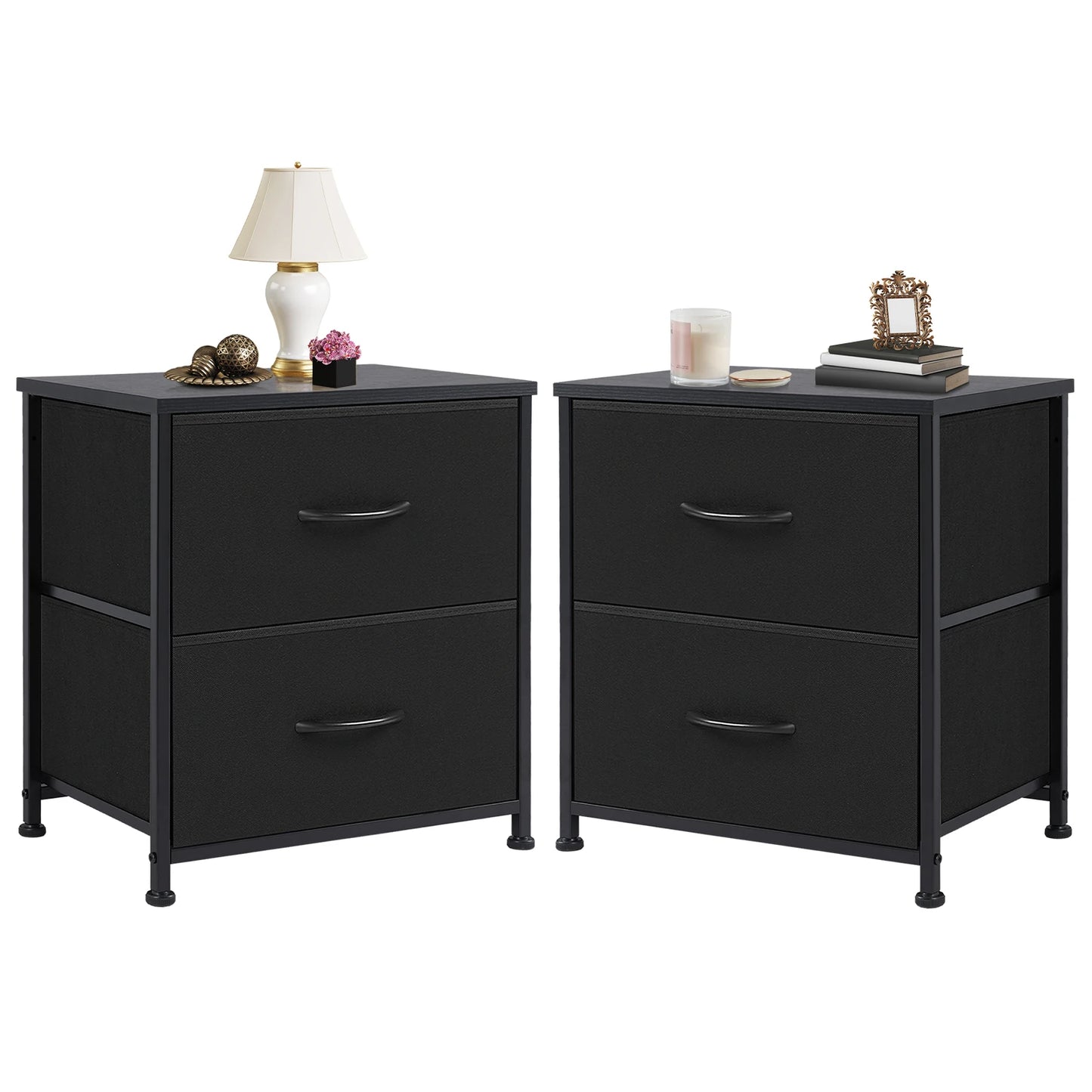 JHK Nightstand Bedside Table With Ample Storage Drawers
