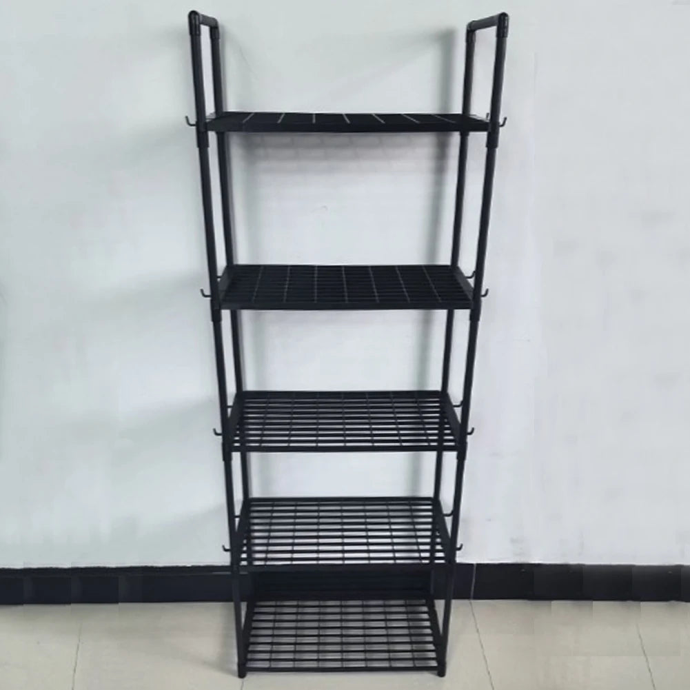 5-Shelf Adjustable Storage Shelves Heavy Duty Rack Storage Shelving Unit 66 Lbs Capacity Organizer for Kitchen,Garage,Bathroom