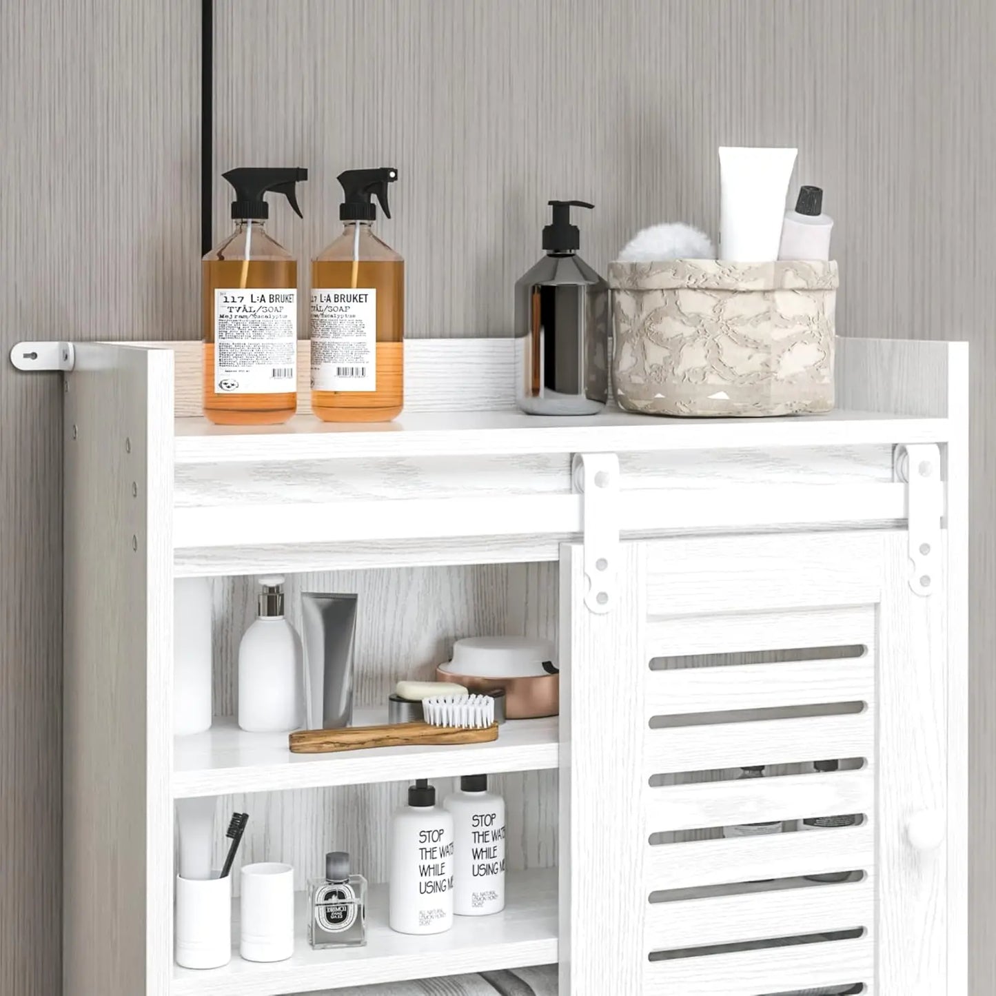 IRONCK Over The Toilet Storage Rack With Cabinet And Drawer