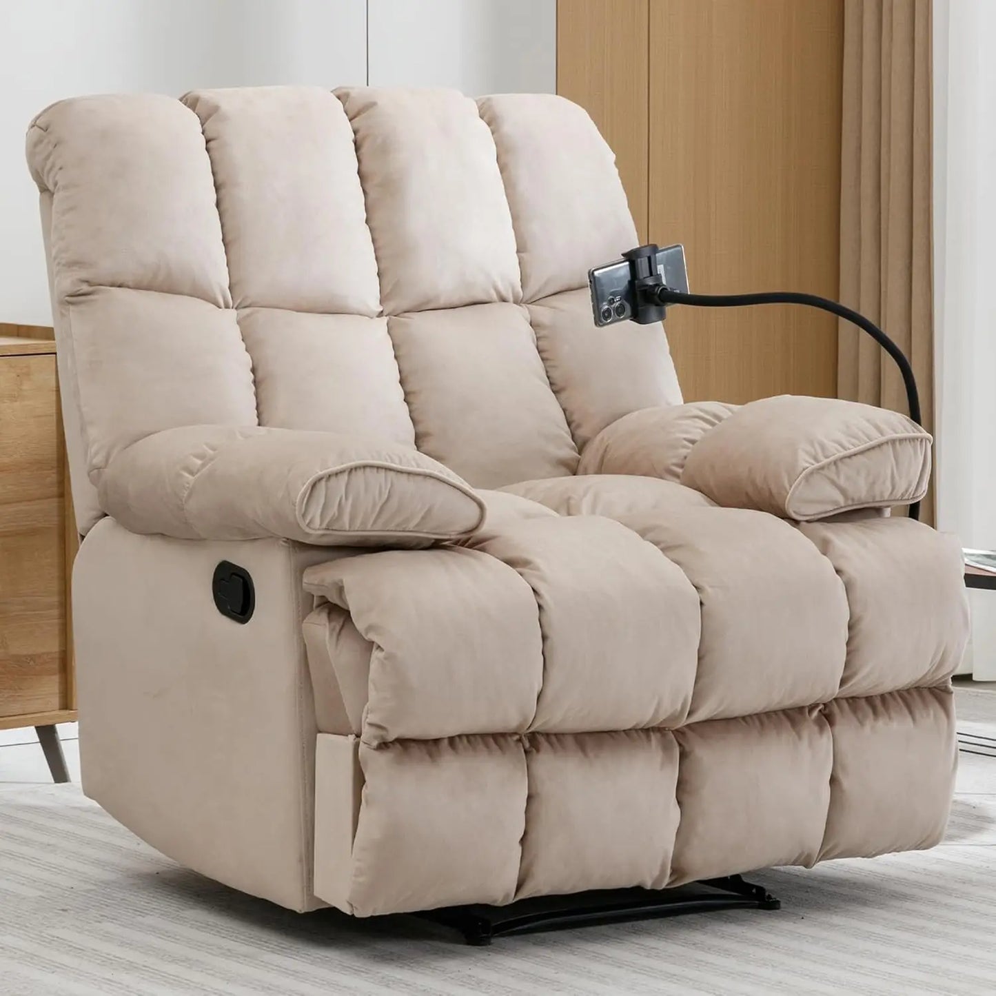 Oversized Recliner Chair, Big Mans Recliner Chairs for Adults 400LBS, Extra Wide Recliners for Tall Man, Large Reclin，Customized