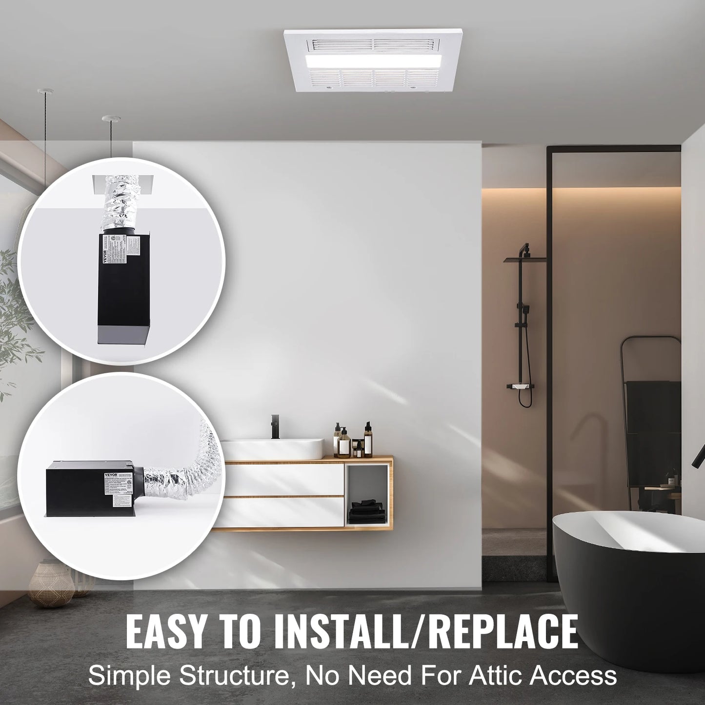 SucceBuy Bathroom Exhaust Fan 80 110 CFM Low Noise