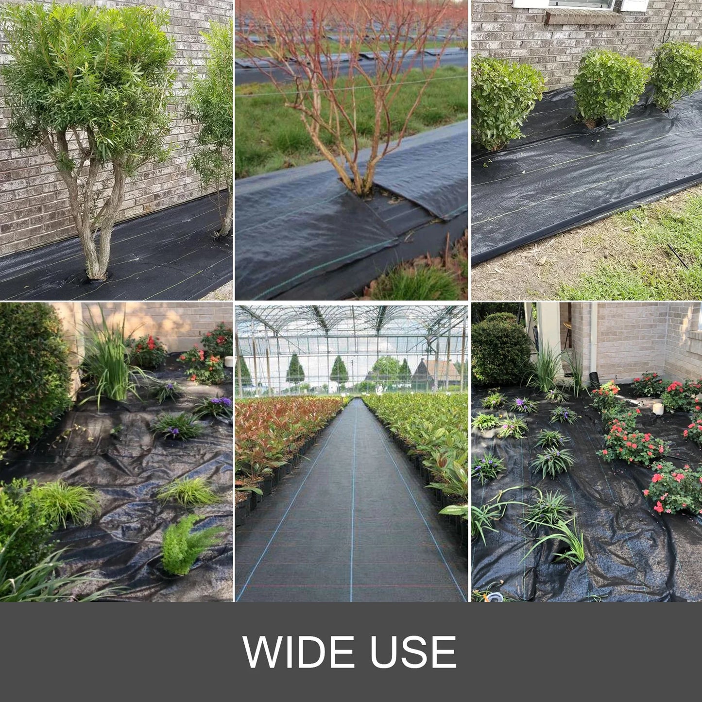 SucceBuy Landscape Fabric Weed Barrier Heavy Duty Ground Cover