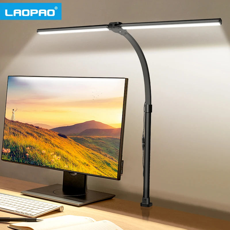LAOPAO Double Head LED Desk Lamp With Eye Protection