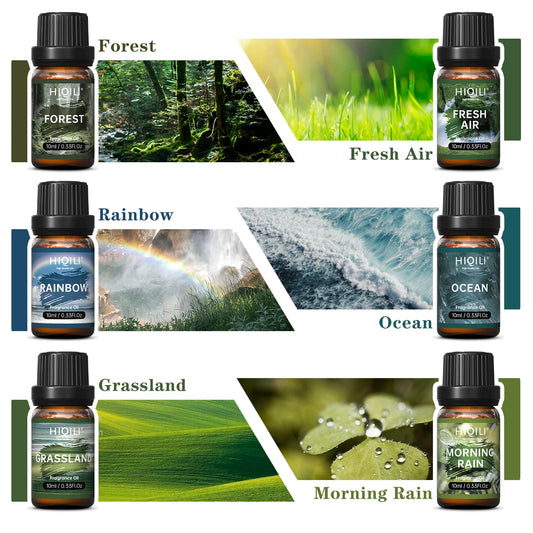 HIQILI Fragrance Oils Set Nature Theme for Aromatherapy Diffuser