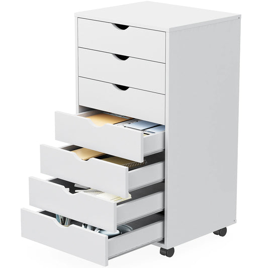 JHK 7 Drawer Chest Organizer With Wheels And Mobile Storage Cabinet