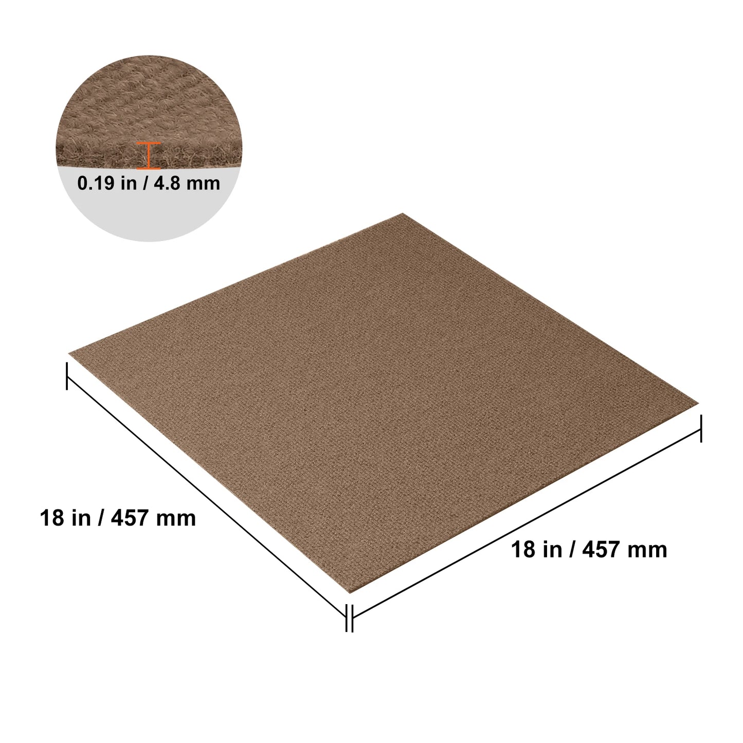 SucceBuy Carpet Tiles Peel & Stick Self Adhesive Carpet Floor Soft Padded Carpet Tiles for Bedroom Living Room Indoor Outdoor