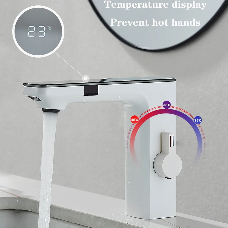 Wanmivezlo Touchless Sensor Basin Faucet With Digital Display