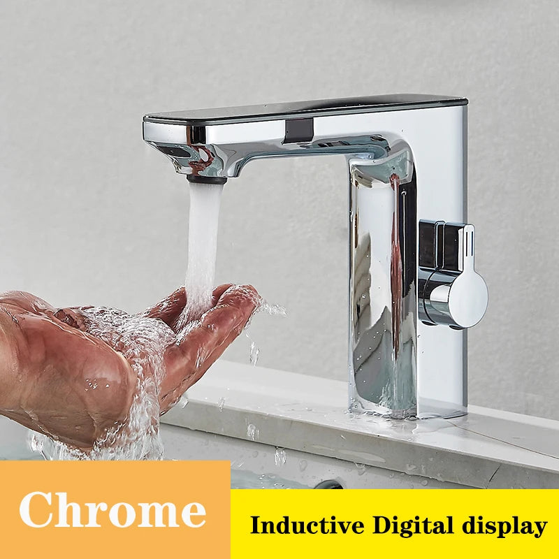Wanmivezlo Touchless Sensor Basin Faucet With Digital Display