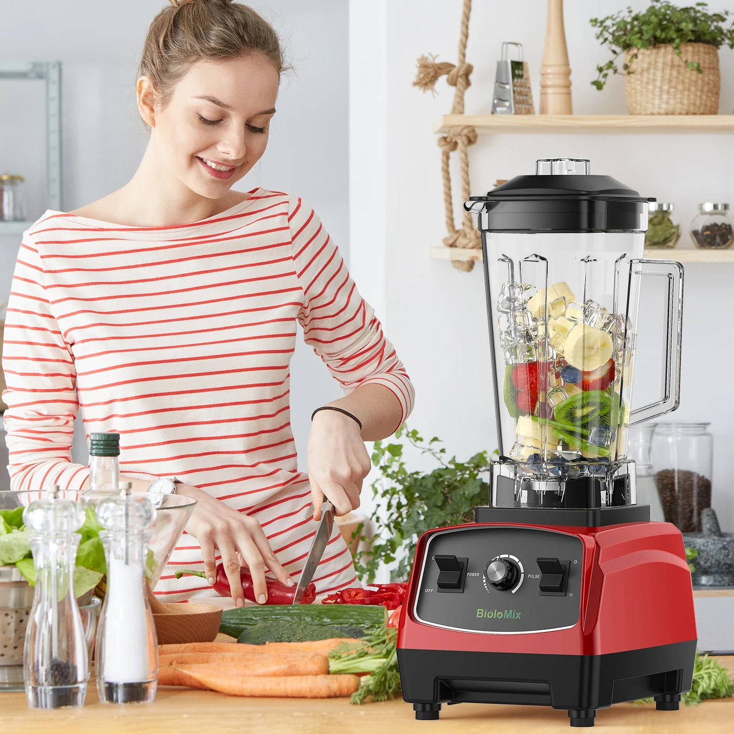 Biolomix BPA Free 3HP 2200W Heavy Duty Blender Mixer Juicer Food Processor