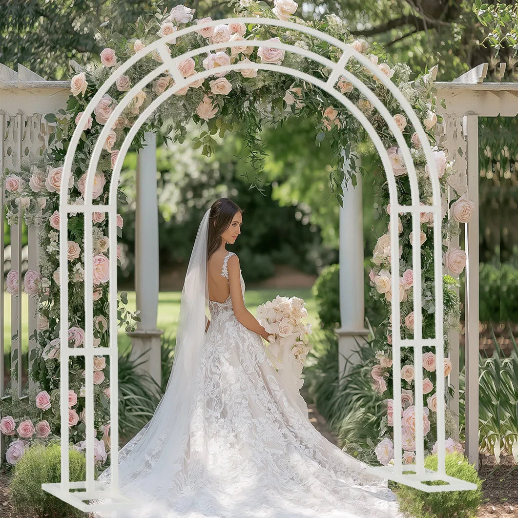 Metal Wedding Arch Backdrop Frame For Venues And Parties