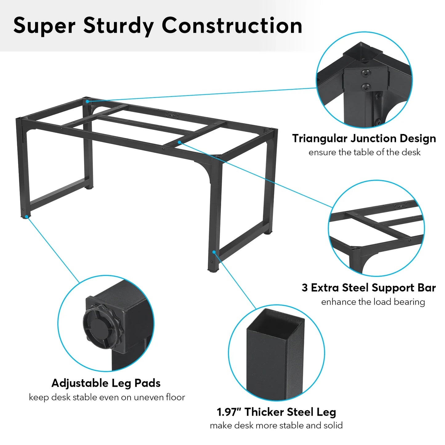 Tribesigns Large Office Desk Computer Table For Home Office