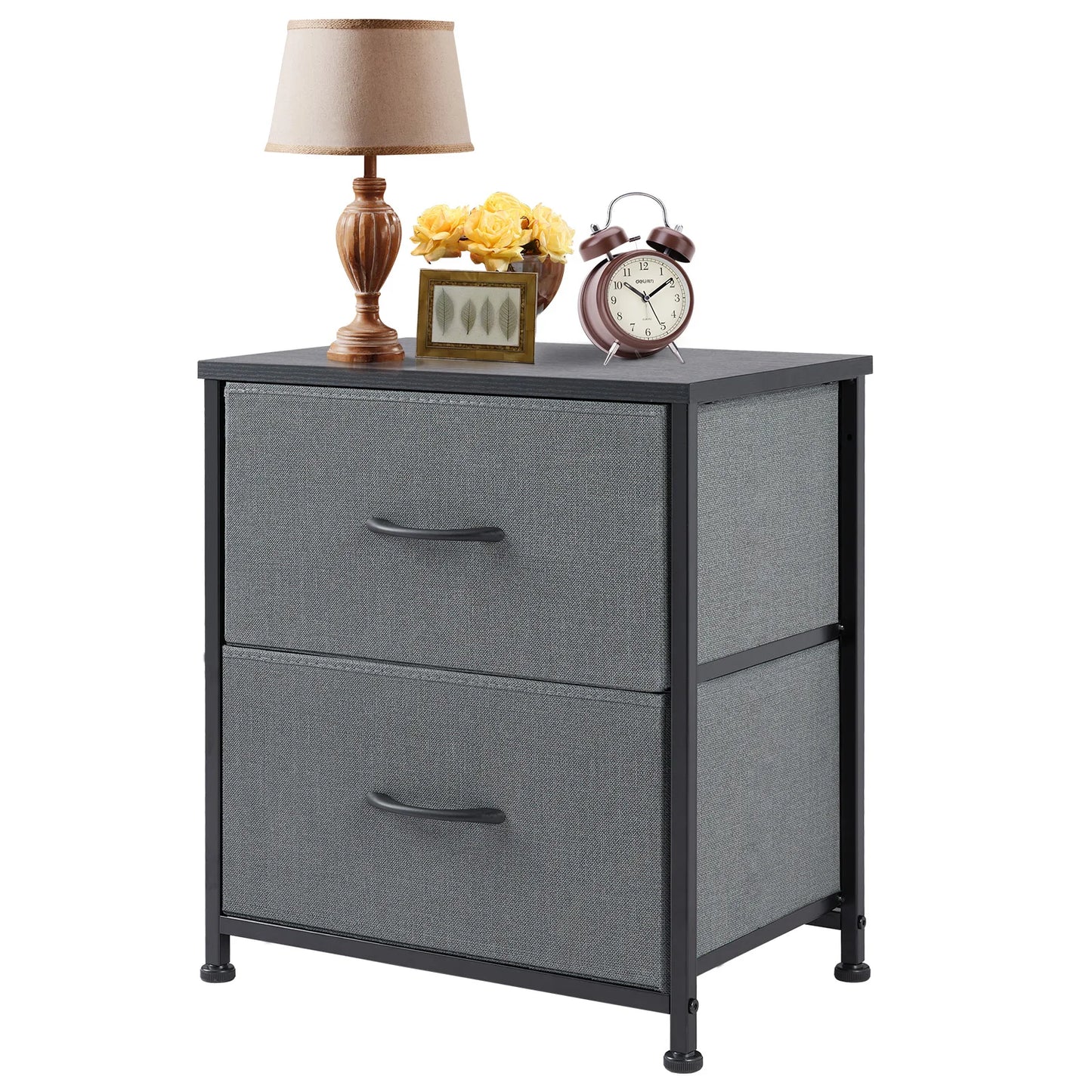 JHK Nightstand Bedside Table With Ample Storage Drawers