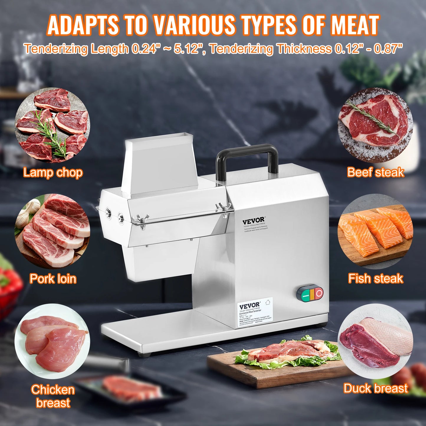 Succebuy Commercial Meat Tenderizer Machine 54 Blades 300-700W