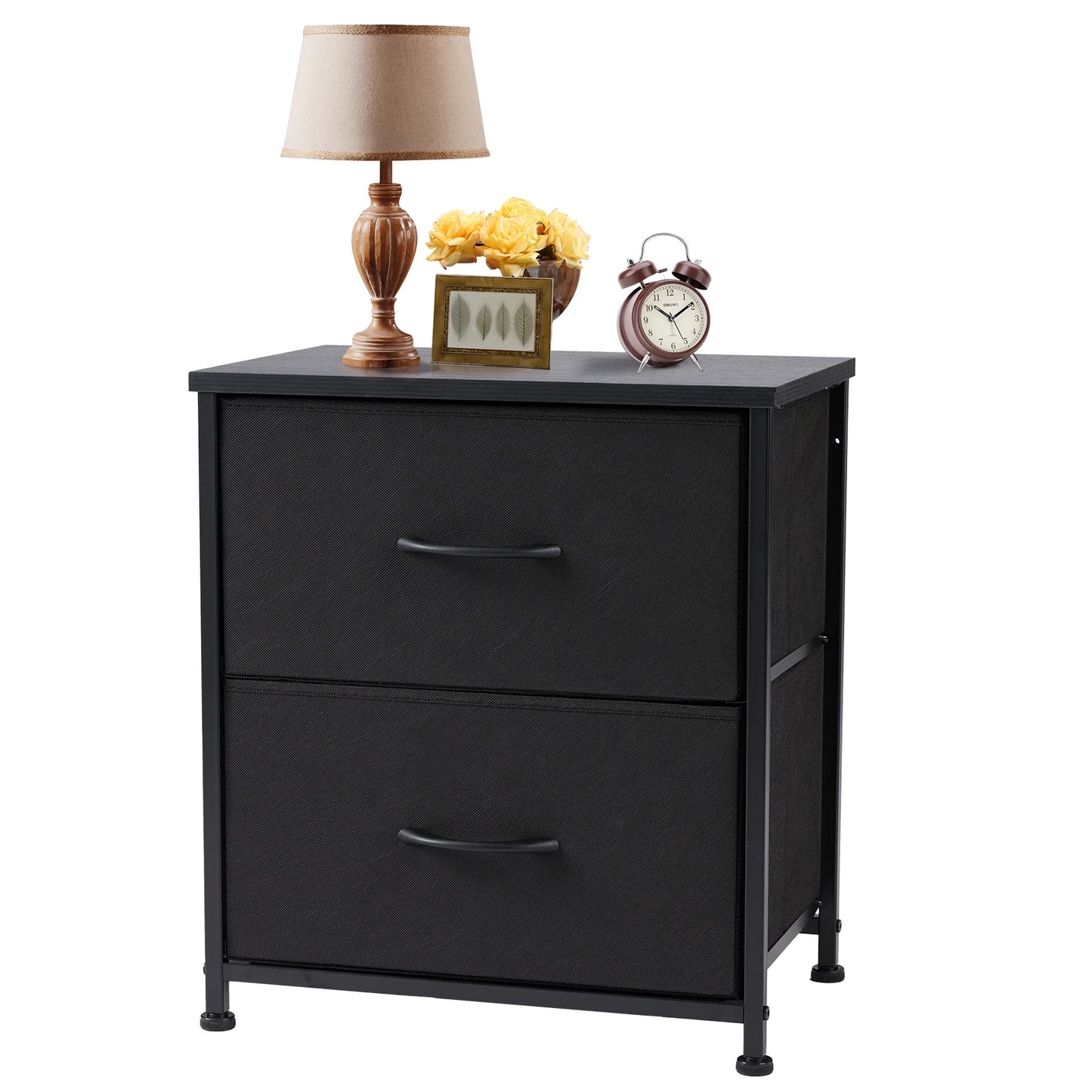 JHK Nightstand Bedside Table With Ample Storage Drawers
