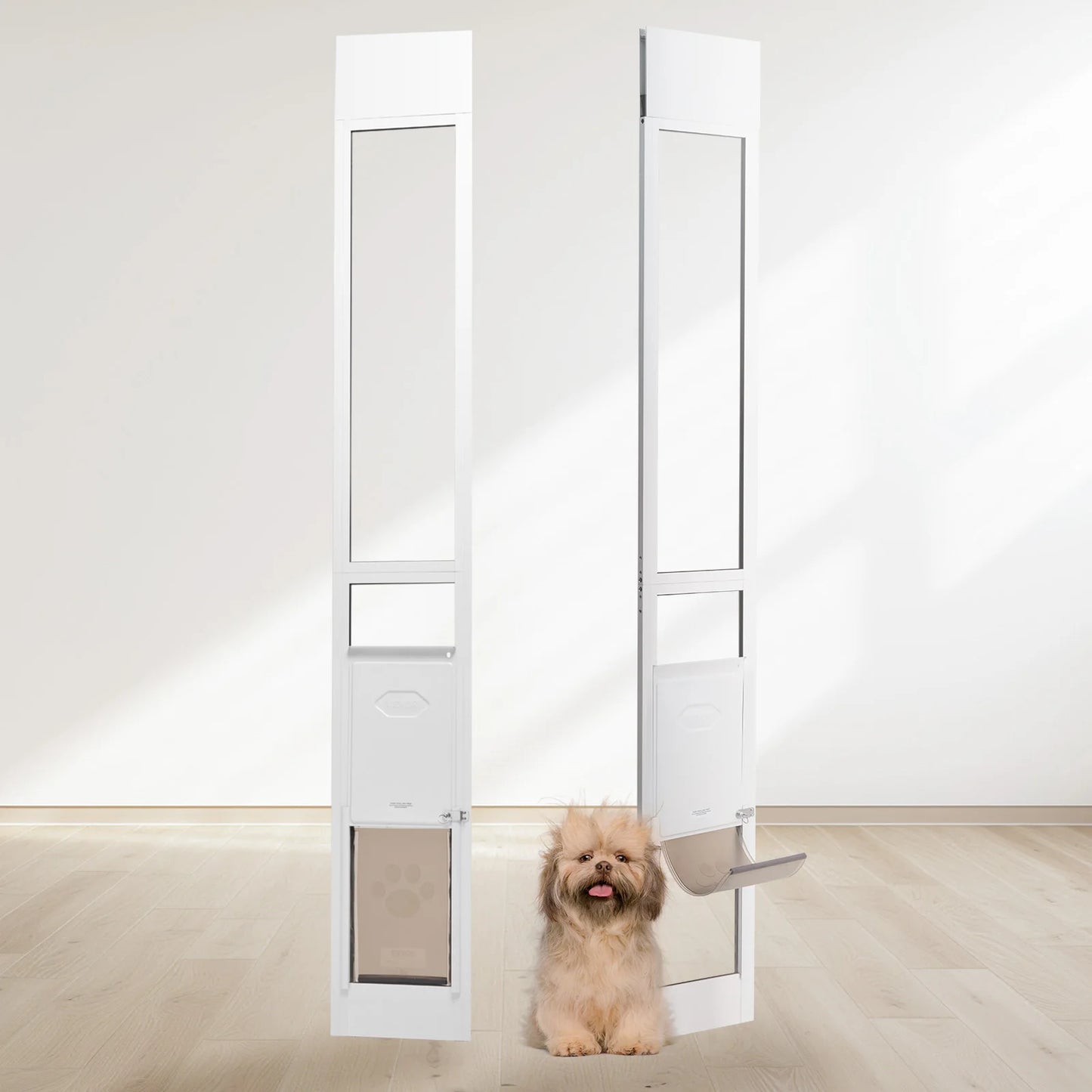 SucceBuy Dog Door For Sliding Glass Door With Adjustable Height